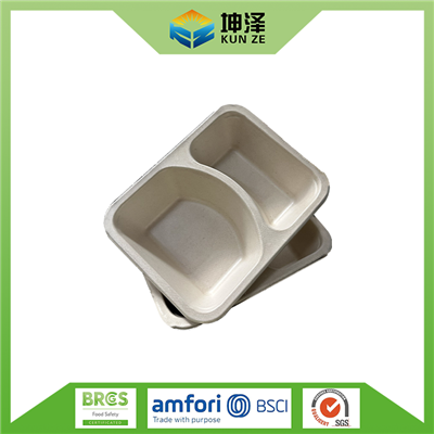 2 Compartment Small Meal Tray