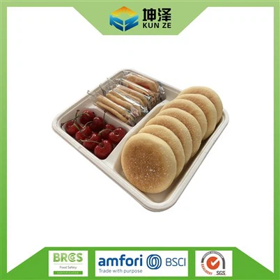 Biodegradable 3 Compartment Container